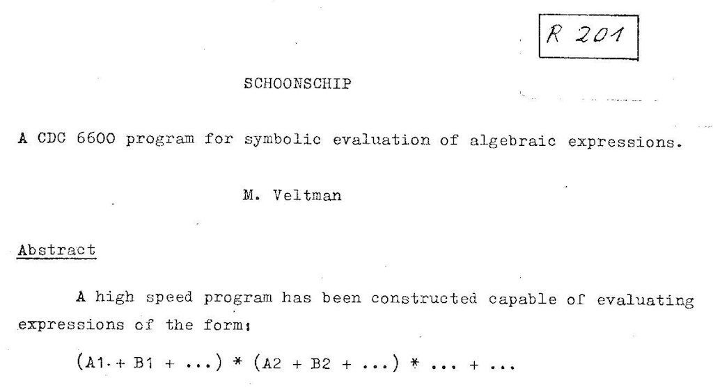 A CDC 6600 program for symbolic evaluation of algebraic expressions